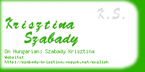 krisztina szabady business card
